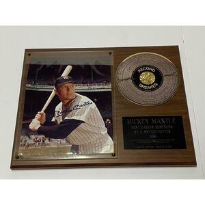 MICKEY MANTLE Autographed Plaque Ltd 2300 Of 2,415 See Photo & Description